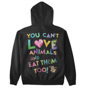 Love Animals - Unisex Organic Hoodie (Backprint)