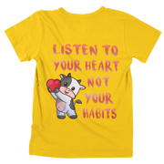Listen to your heart - Unisex Organic Shirt (Backprint)