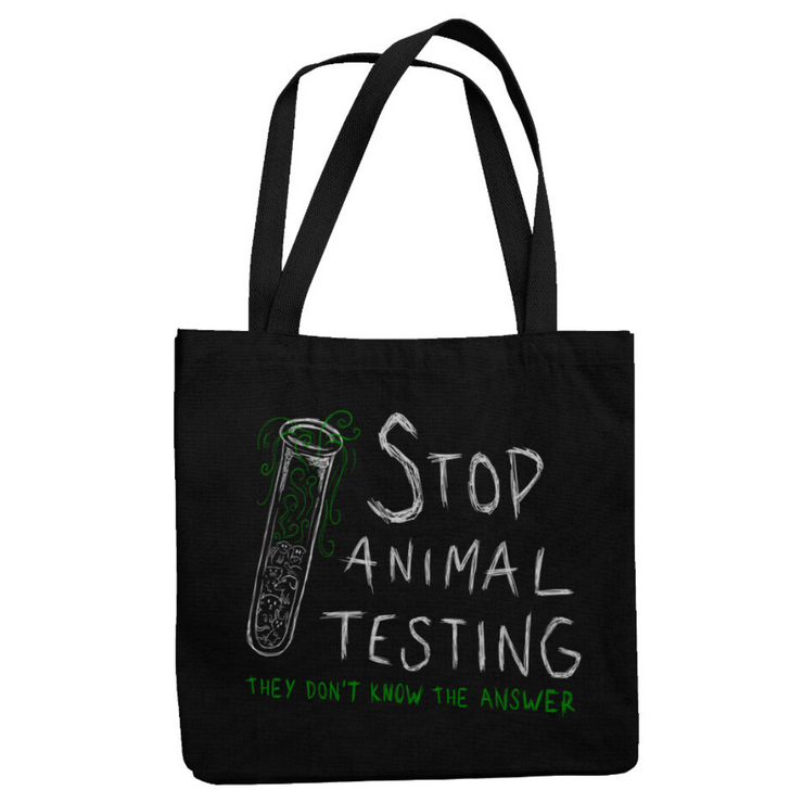 Stop Animal testing - Jutebeutel