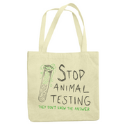 Stop Animal testing - Jutebeutel