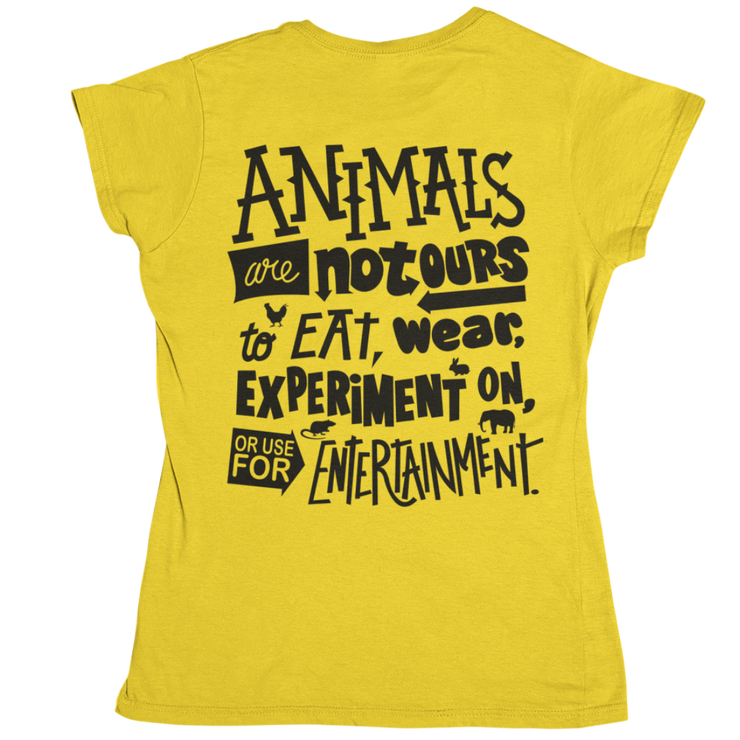 Animals are not ours - Organic Shirt (Backprint)