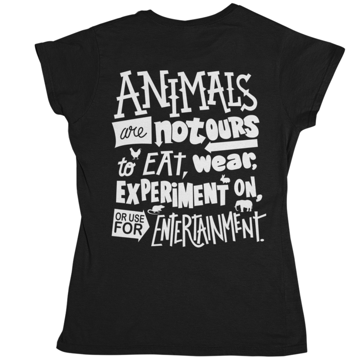 Animals are not ours - Organic Shirt (Backprint)
