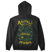 Animals are my Friends - Unisex Organic Hoodie (Backprint)