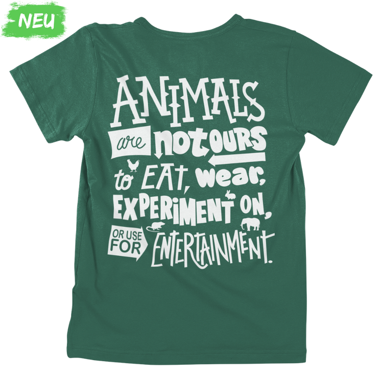 Animals are not ours - Unisex Organic Shirt (Backprint)
