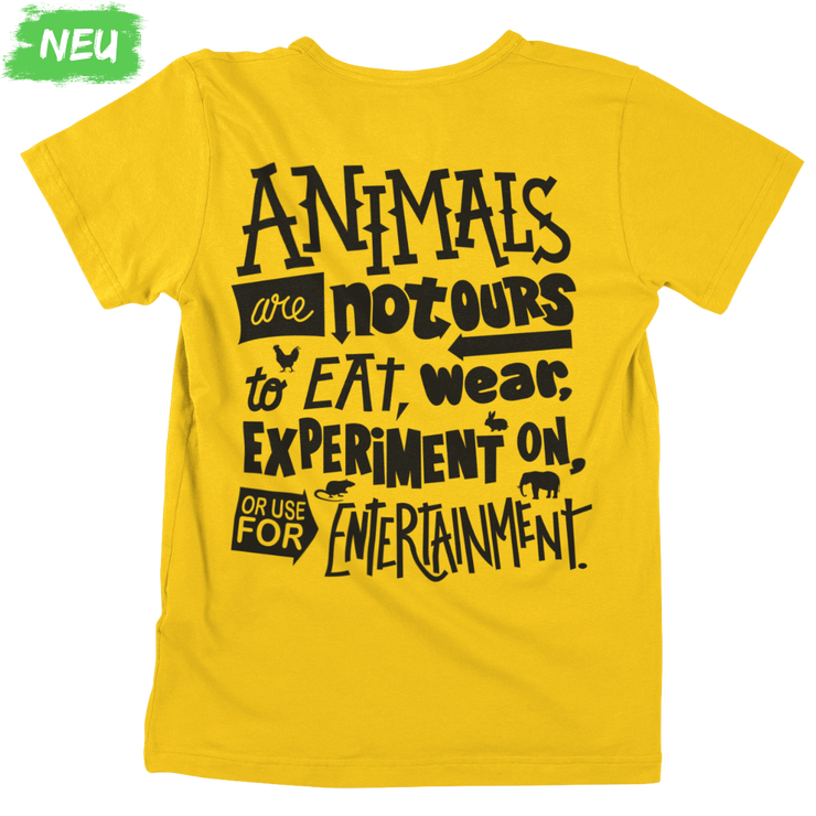 Animals are not ours - Unisex Organic Shirt (Backprint)