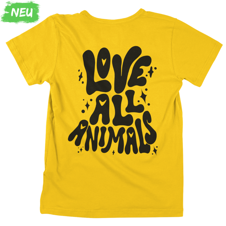 Love all Animals - Unisex Organic Shirt (Backprint)