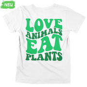 Love Animals eat Plants - Unisex Organic Shirt (Backprint)