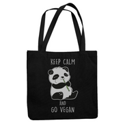 Keep calm and go Vegan - Jutebeutel