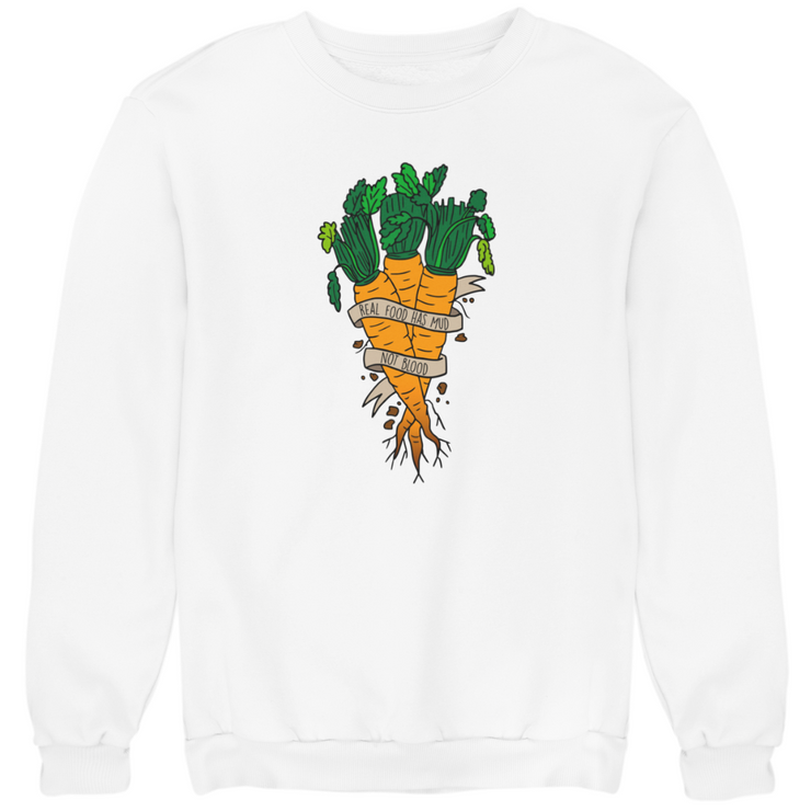 Real Food has Mud - Unisex Organic Sweatshirt