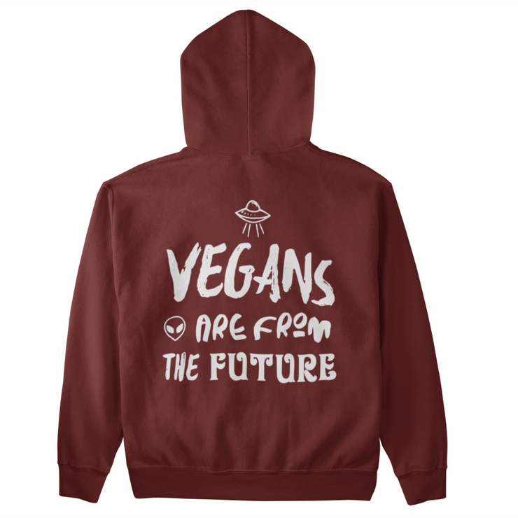 Vegans are from the Future - Unisex Organic Hoodie (Backprint)